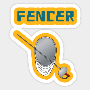 Fencer game - fencing sport Sticker